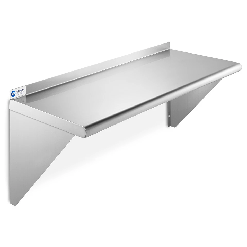 NSF Stainless Steel 18" x 36" Wall Shelf Commercial Kitchen Restaurant Shelving - Image 1 of 4