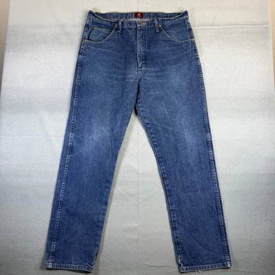 Pantalones de mezclilla Wrangler 31 relajados para hombre 37x34 azul lavado medio corte vaquero 31MWZDN Foto 1 de 4