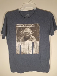 Star Wars Yoda "Words Of Wisdom" Herren T-Shirt blau, Größe M - Bild 1 von 6