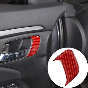 Pegatina de borde del panel de manija de puerta interior de fibra de carbono roja para Honda Pilot 2015-2019 - Imagen 1 de 13