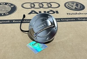 Audi A1 A3 A8 S3 S6 SQ RS3 RS6 RS TT R8 Aluminium Optic Fuel Cap Genuine OEM - Afbeelding 1 van 8