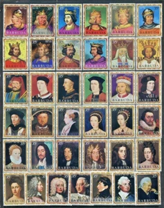 English Monarchs Barbuda #43 - 79 Mint NH Complete Set 37 Different Royalty - Picture 1 of 1