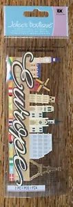 JOLEES EUROPE Title Scrapbook Stickers Eiffel Tower Big Ben Vatican City Gerkin - Picture 1 of 4