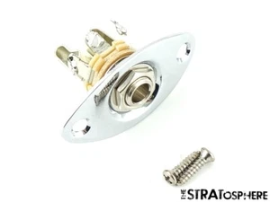 Bajo Fender American Performer Mustang OUTPUT JACK, parte de guitarra cromada. - Imagen 1 de 1