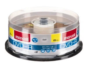 15 PK Maxell Maxdata DVD-R 4.7 gb, 120 min Write Once with 16X Write Speed - Zdjęcie 1 z 7