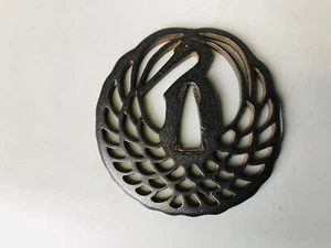 Y7223 TSUBA Iron sword guard openwork Japan samurai katana antique koshirae edo - Picture 1 of 12
