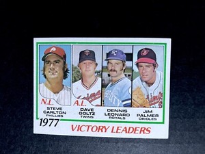 1978 Topps 1977 Victory Leaders Carlton Goltz Leonard Palmer HOF #205