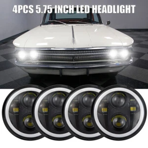 4PCS 5-3/4" 5.75" LED Headlight Turn Signal DRL For Oldsmobile Cutlass 1962-1973 - Picture 1 of 13