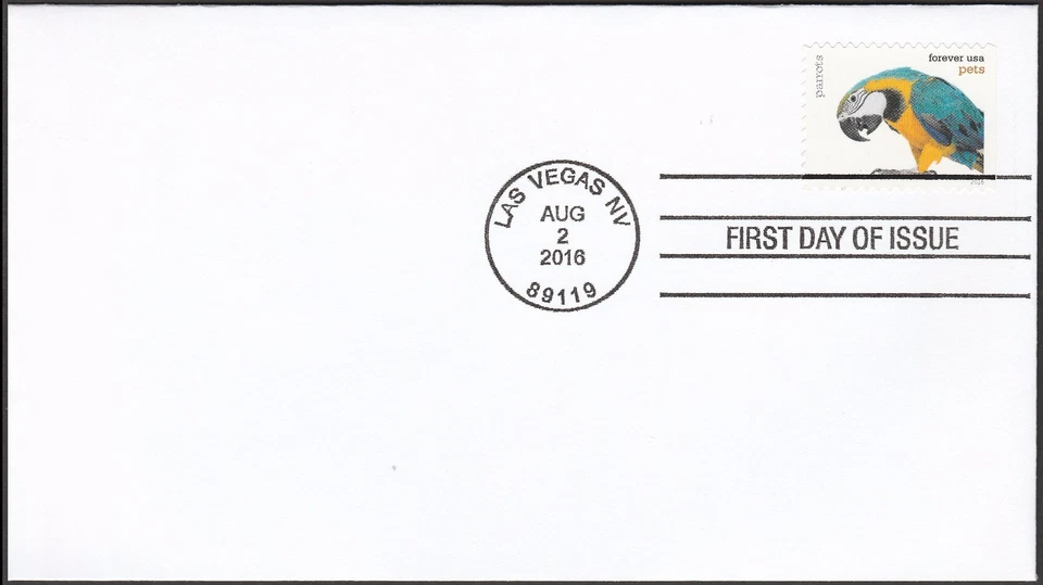 US 5115 Pets Parrots CDS FDC 2016 - Image 1 of 1