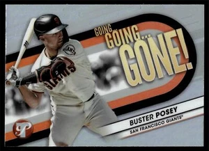 2023 Topps Prístine BUSTER POSEY GOING GOING GONE INSERTO GGG-12 GIGANTES - Imagen 1 de 2