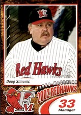 2002 Fargo-Moorhead RedHawks Domino's #21 Doug Simunic Charleston West Virginia 