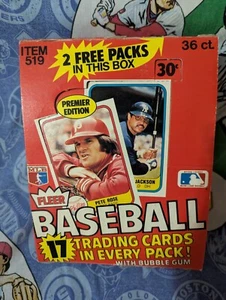 1981 Fleer Baseball Hobby Box 2ND PRINT CORRECTION BOX 36 + 2 Free Inside - Picture 1 of 2
