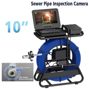 Medidor de cámara de inspección giratorio 360° tubo de alcantarillado IPS 1080P de 10"" transmisor 512HZ - Imagen 1 de 23