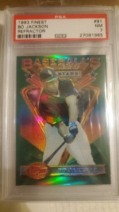 PSA 7 1993 Topps Finest Refractor Bo Jackson Chicago White Sox 91