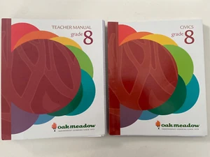 Oak Meadow TEACHER MANUAL Grade 8 & CIVICS Coursebook Grade 8 (2015 Version) - Picture 1 of 13