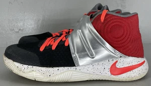 Youth Size 7Y Nike ID Kyrie Black Silver Red Basketball Shoes Boy’s 849367-998 - Picture 1 of 16