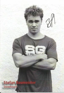 STEFAN BAUMEISTER - SNOWBOARD; Olympiasiegerin; Weltmeister; Originalautogramm - Bild 1 von 2