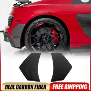 For Audi R8 V10 2020-2024 DRY CARBON Rear Bumper Side Fins Canards Vent Splitter - Picture 1 of 15