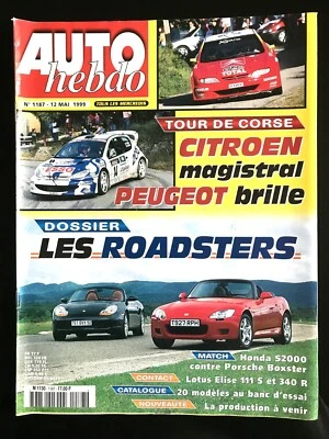 AUTO HEBDO 12/05/1999; Tour de Corse/ Dossier Roadsters/ Honda S 2000/ Boxster P - Photo 1/2