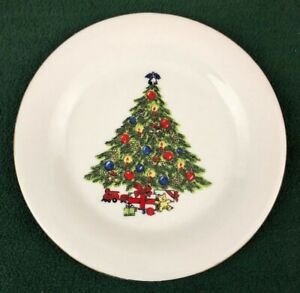 Christmas Tree Sea Gull Fine Porcelain China By Jian Shiang 7 5/8" Salad Plate