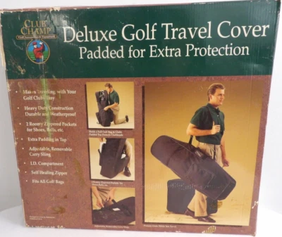 CUBIERTA DE VIAJE DE GOLF CLUB CHAMP DELUXE BOLSA ACOLCHADA CORREA PORTADORA Foto 1 de 4
