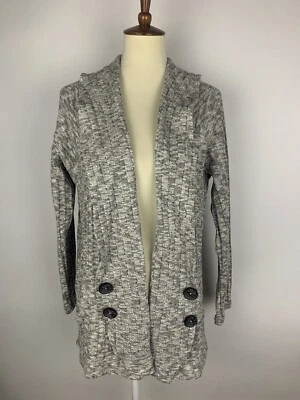 Nuevo Cárdigan Tejido Buda Neón Para Mujer Talla M Gris Manga Larga Bolsillos Botones Foto 1 de 4