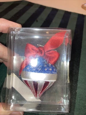 WATERFORD Corazón de América Bandera Adorno de Navidad con Caja Original (Alemania Foto 1 de 3