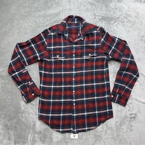 Camisa Polo Ralph Lauren Roja a Cuadros LS Abotonada Trabajo Franela Talla Pequeña Hombres Poni - Imagen 1 de 6