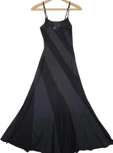Frederick's of Hollywood Black Slip Dress Gown M Swirl Pattern Sheer Whimsigoth - Picture 1 of 9