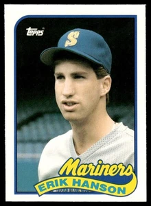 1989 Topps Traded Erik Hanson Seattle Mariners #45T - Picture 1 of 2