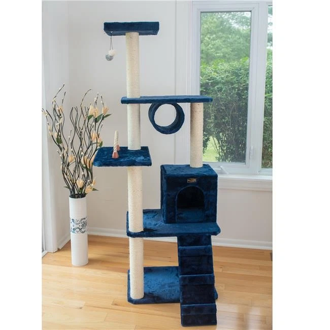Armarkat 71  Navy Real Wood Cat ClimbIng Tower Cat Scratching Furniture A7101 - Image 1 of 1