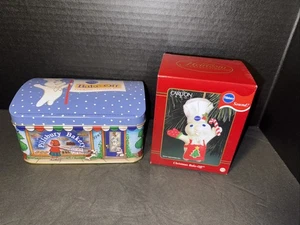 Pillsbury Doughboy 50TH ANNIVERSARY BAKE-OFF TIN With 3 Ornaments, Cookbook More - Picture 1 of 13