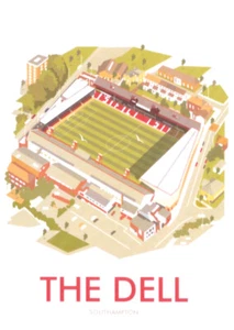 Impresión artística estilo art deco del club de fútbol Dell Southampton - impresión de 14 - Imagen 1 de 1