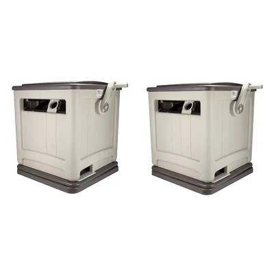 Suncast Swivel Hose Reel Storage Hideaway w/Smart Trak Hose Guide & Bin (2 Pack) - Image 1 of 4