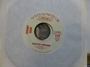 JOHNNY CASH AUSTIN PRISON & EVERYBODY LOVES A NUT VG+ 45 - Picture 1 of 1