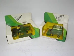 1/80 JOHN DEERE TITAN YELLOW TOP w/BOTH HEADS & 1/80 COTTON PICKER NIB 1986 - Picture 1 of 2