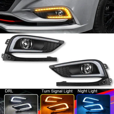 DRL Fog Lamps Turn Signal For Chevrolet Cruze 2016-2018 Daytime Running Light - Image 1 of 4