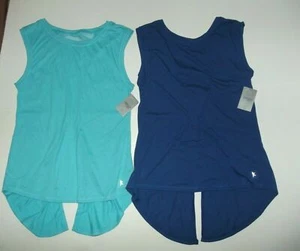 Danskin Now WOMENS S(4-6) Active Split Back Mesh Detail Loose Fit Sleeveles Tee - Picture 1 of 11