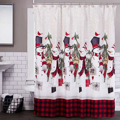 5 piezas Wonderland Invierno Snow Friends-Cortina de Ducha, Juego de 3 Toallas y Jabón Disp. Foto 1 de 4