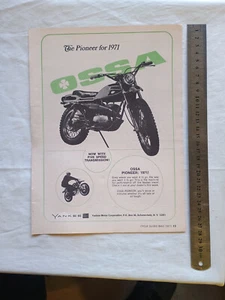 Ossa Pioneer Motorcycle Advertisement from a Magazine - Foto 1 di 1