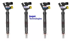 Injektor Einspritzdüse Delphi 4x VW MAN 2,0 TDI 04L130277AP 04L130277BB 28654963 - Picture 1 of 7