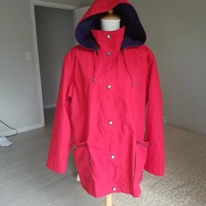 Mackintosh New England Red Women's Jacket Hooded Size L - Picture 1 of 11