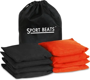 Cornhole Bags Set of 8 – Regulation Size & Weight Bean Bags w/Carry Case - Picture 1 of 12
