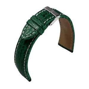Bracelet Montre Hai Haifischleder Vert De Barington / Eulit - 20, 22 MM - Picture 1 of 1