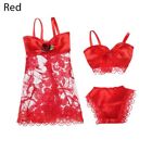 Set Girl Gifts Sexy Lingerie Lace Night Dress Doll Skirt 3 In 1 Clothes