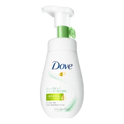 Dove Deep Pure Creamy Foam Face Wash 160ml – Japanese Cleanser for Oily Skin - Image 1 of 4