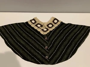 Beautiful Hannah Banana Girls Sweater Cape Shawl Poncho Knit S5 Brown-Beige-Grey - Picture 1 of 5