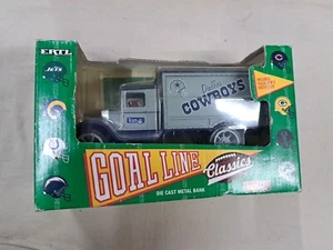 1993 NFL Dallas Cowboys Delivery Truck Bank Goal Line Classics by ERTL 1993 New - Picture 1 of 6