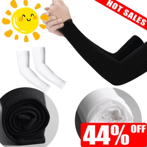 Summer Unisex UV Sun Protection Cooling Arm Sleeves For Outdoor Work Sports UK - Picture 1 of 17