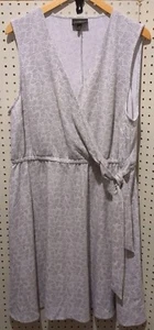Lane Bryant Sleeveless Dress 18 20 White Gray - Picture 1 of 5